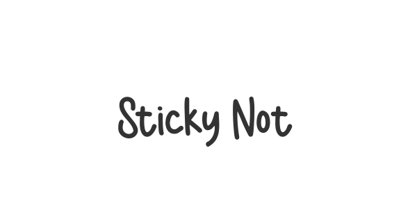 Sticky Notes font thumbnail