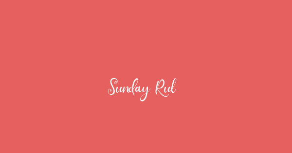 Sunday Rully font thumbnail