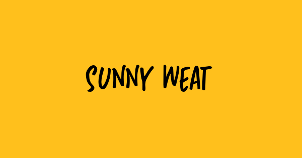 Sunny Weather font thumbnail