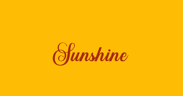 Sunshine font thumbnail