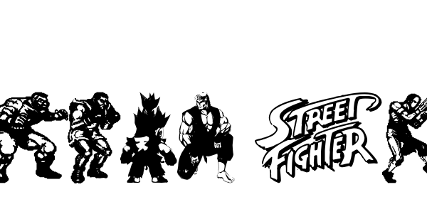 Super Street Fighter Hyper Fonting font thumbnail