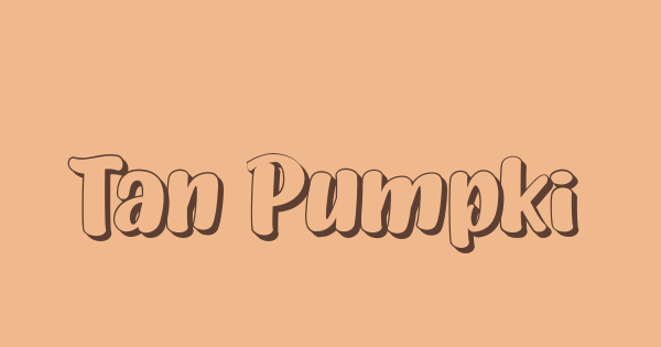 Tan Pumpkins font thumbnail
