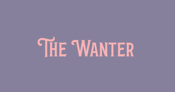 The Wanters font thumbnail