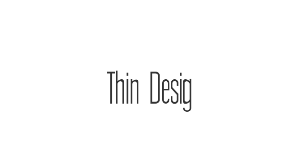 Thin Design font thumbnail