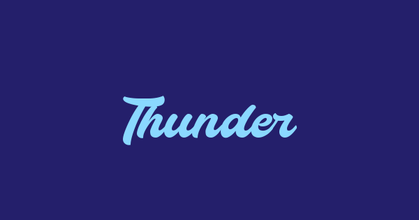 Thunder font thumbnail