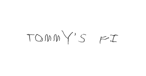 Tommy’s first alphabet font thumbnail