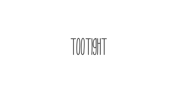 TooTight font thumbnail