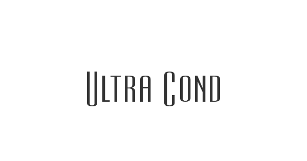 Ultra Condensed Sans Serif font thumbnail