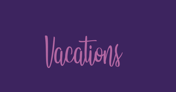 Vacations in Paradise font thumbnail