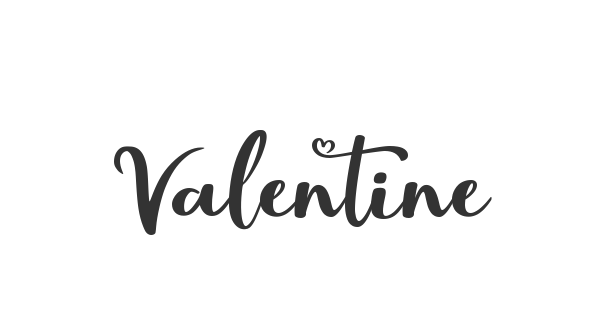 Valentine font thumbnail