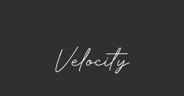 Velocity font thumbnail