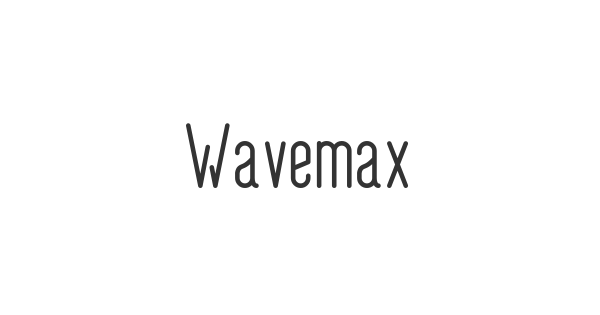 Wavemax font thumbnail