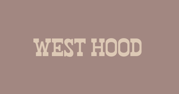West Hood font thumbnail