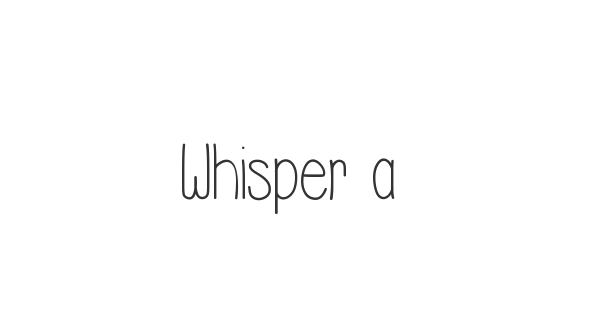 Whisper a Dream font thumbnail