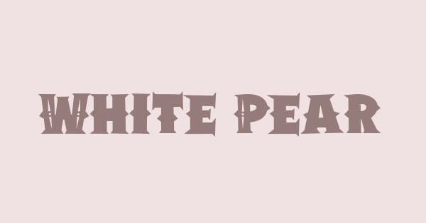 White Pearl font thumbnail