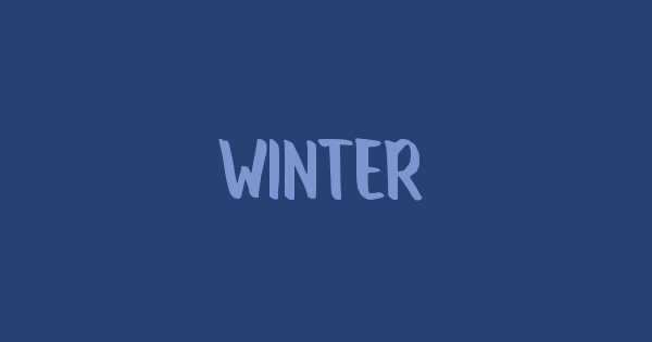 Winter font thumbnail
