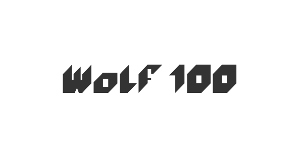 Wolf 100 font thumbnail