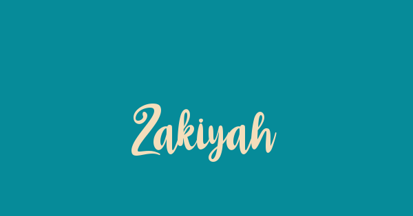 Zakiyah font thumbnail